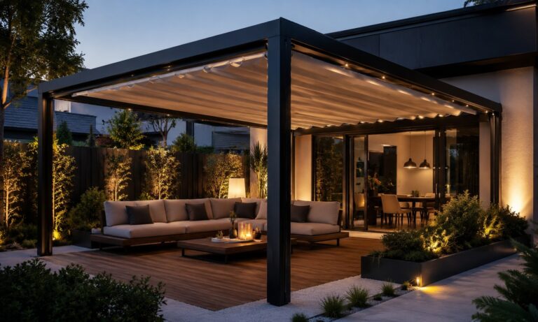 Pergola mit Faltdach