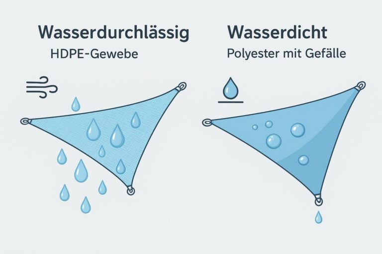 Quadratische wasserdichte Sonnensegel: Materialien, Größen und Verwendungszwecke
